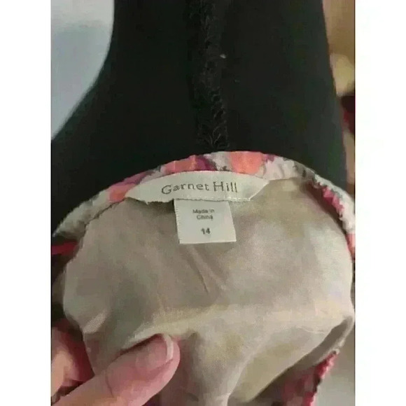 Garnet Hill Skirt size 14 Pink Floral Ruffled Silk Skirt - Picture 6 of 7